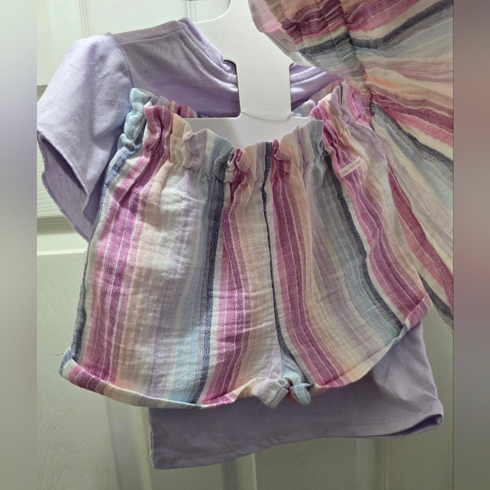 Calvin Klein Collection Multicolor Striped Kids 3 Pc Set, Size 6 - Picture 2 of 8